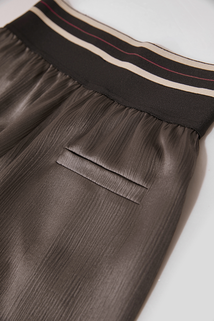 Satin Wide Leg Casual Pants