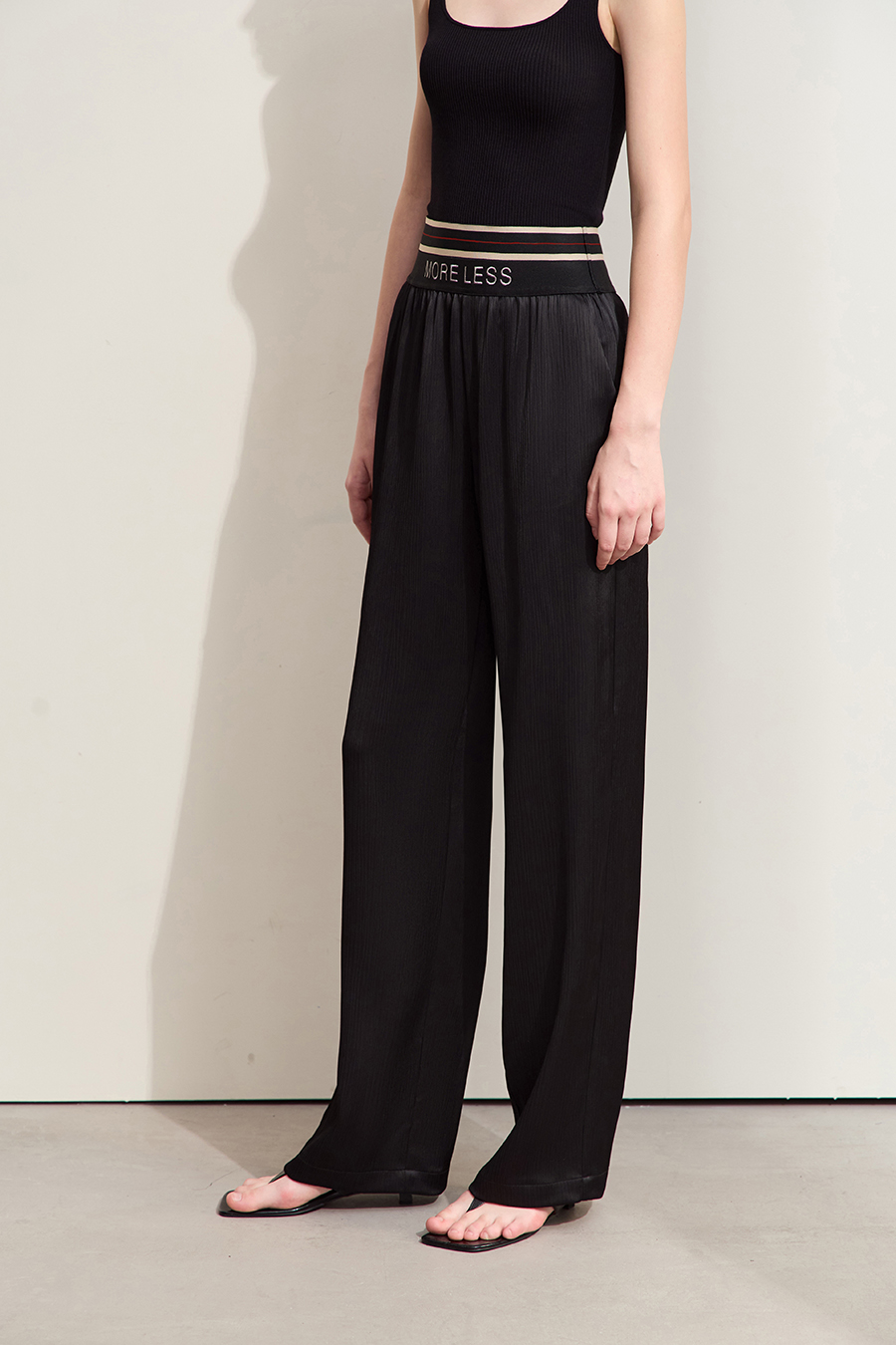 Satin Wide Leg Casual Pants