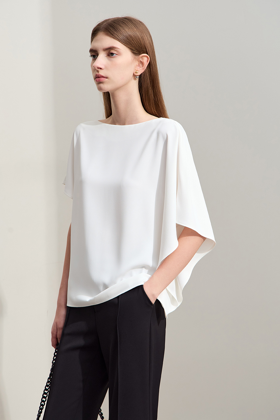 Asymmetric Chiffon Blouse