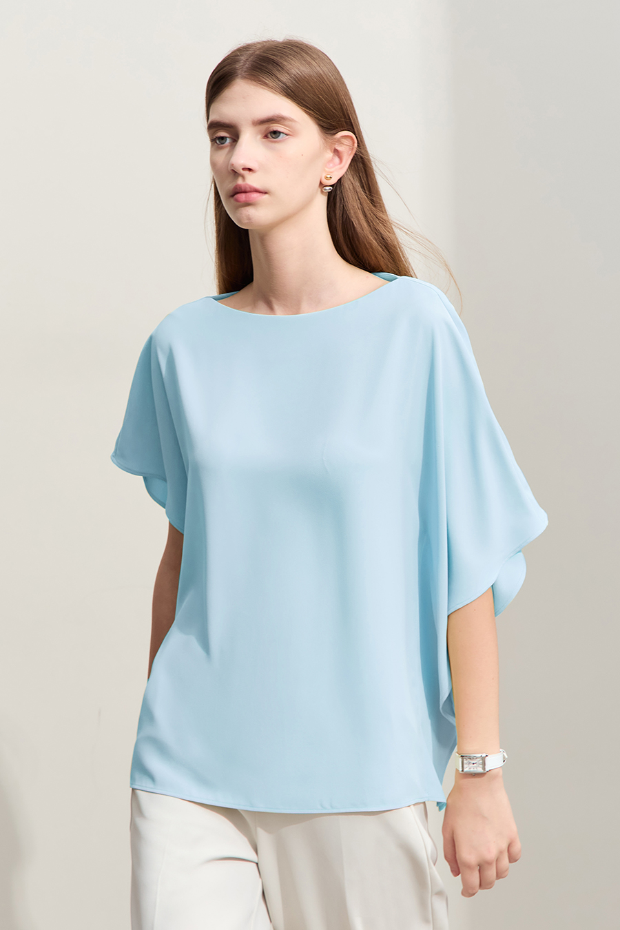 Asymmetric Chiffon Blouse