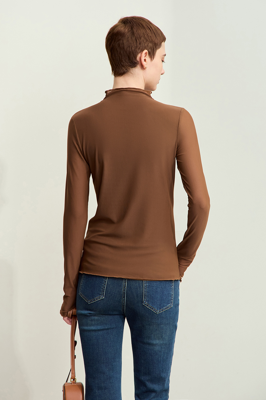 Slightly Sheer Mesh T - Shirt|AMII-AMII.com