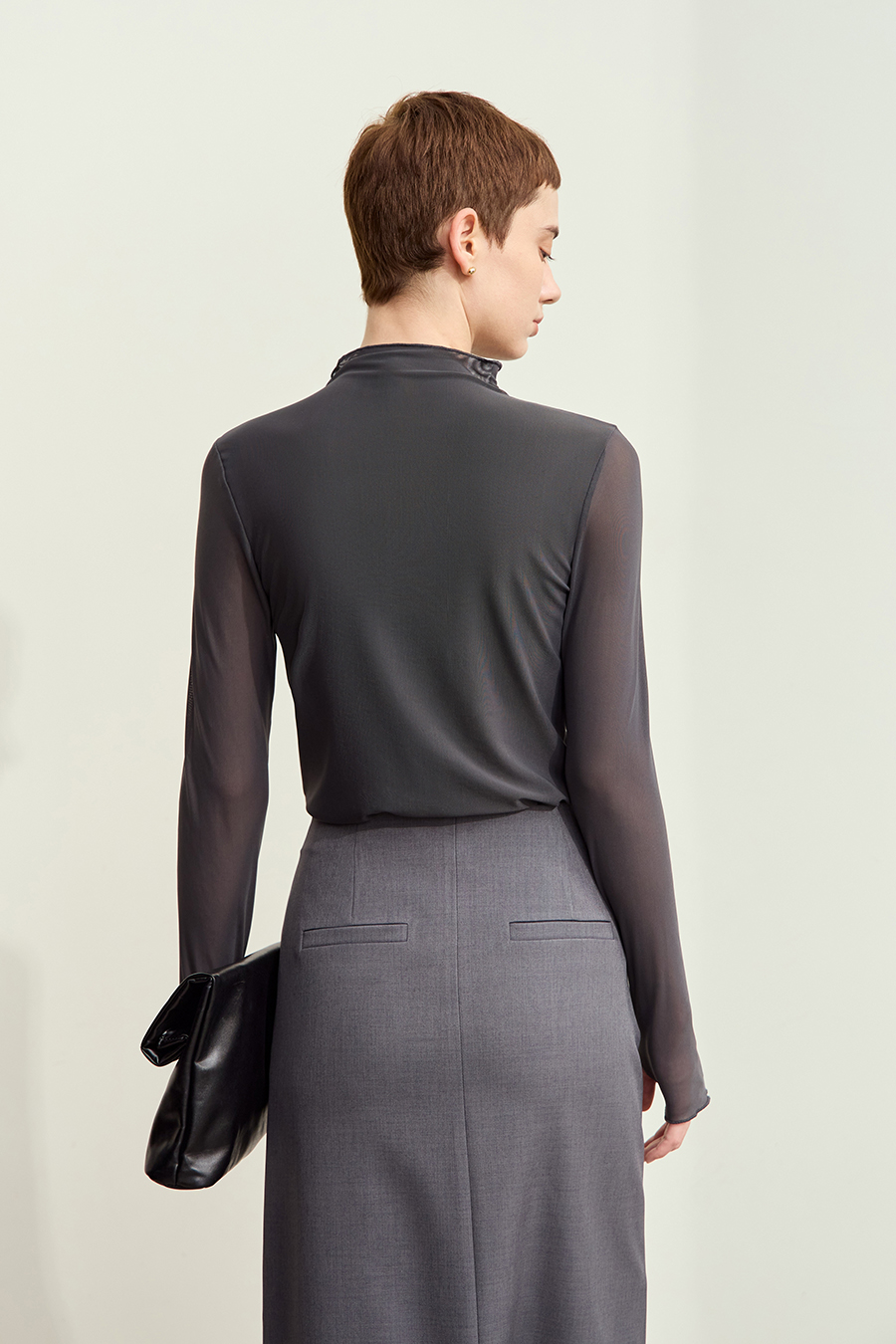 Slightly Sheer Mesh T - Shirt|AMII-AMII.com