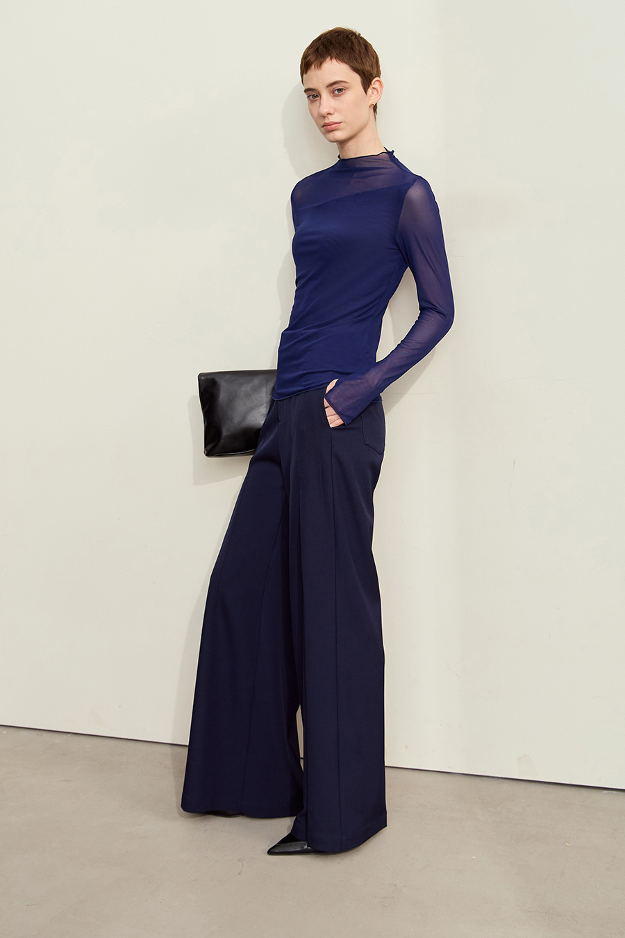 Slightly Sheer Mesh T - Shirt|AMII-AMII.com