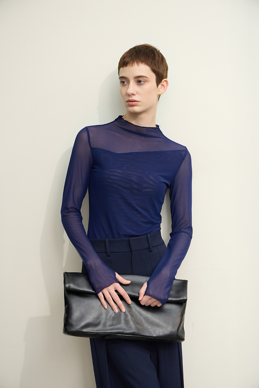 Slightly Sheer Mesh T - Shirt|AMII-AMII.com