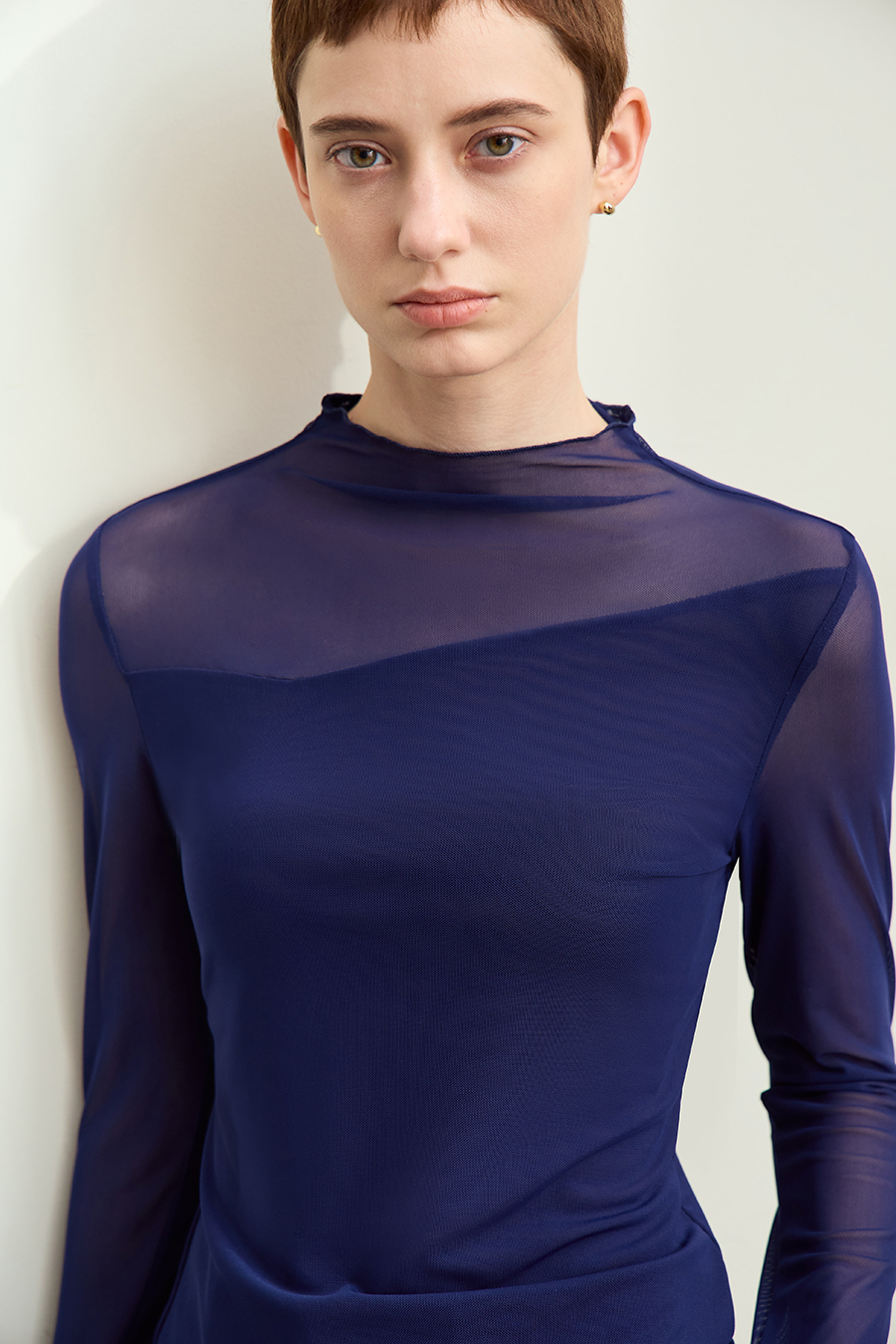 Slightly Sheer Mesh T - Shirt|AMII-AMII.com