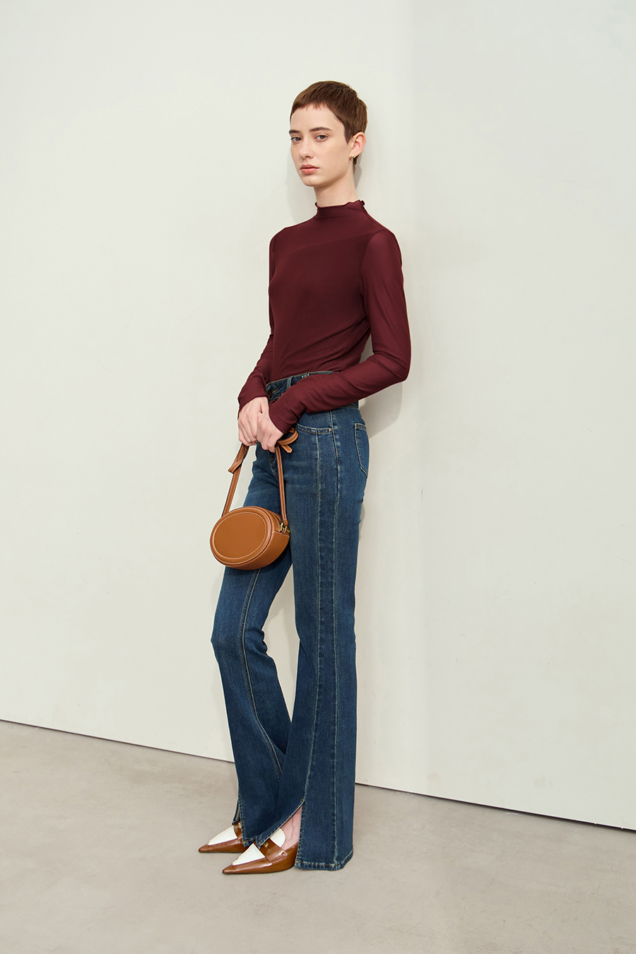 Slightly Sheer Mesh T - Shirt|AMII-AMII.com