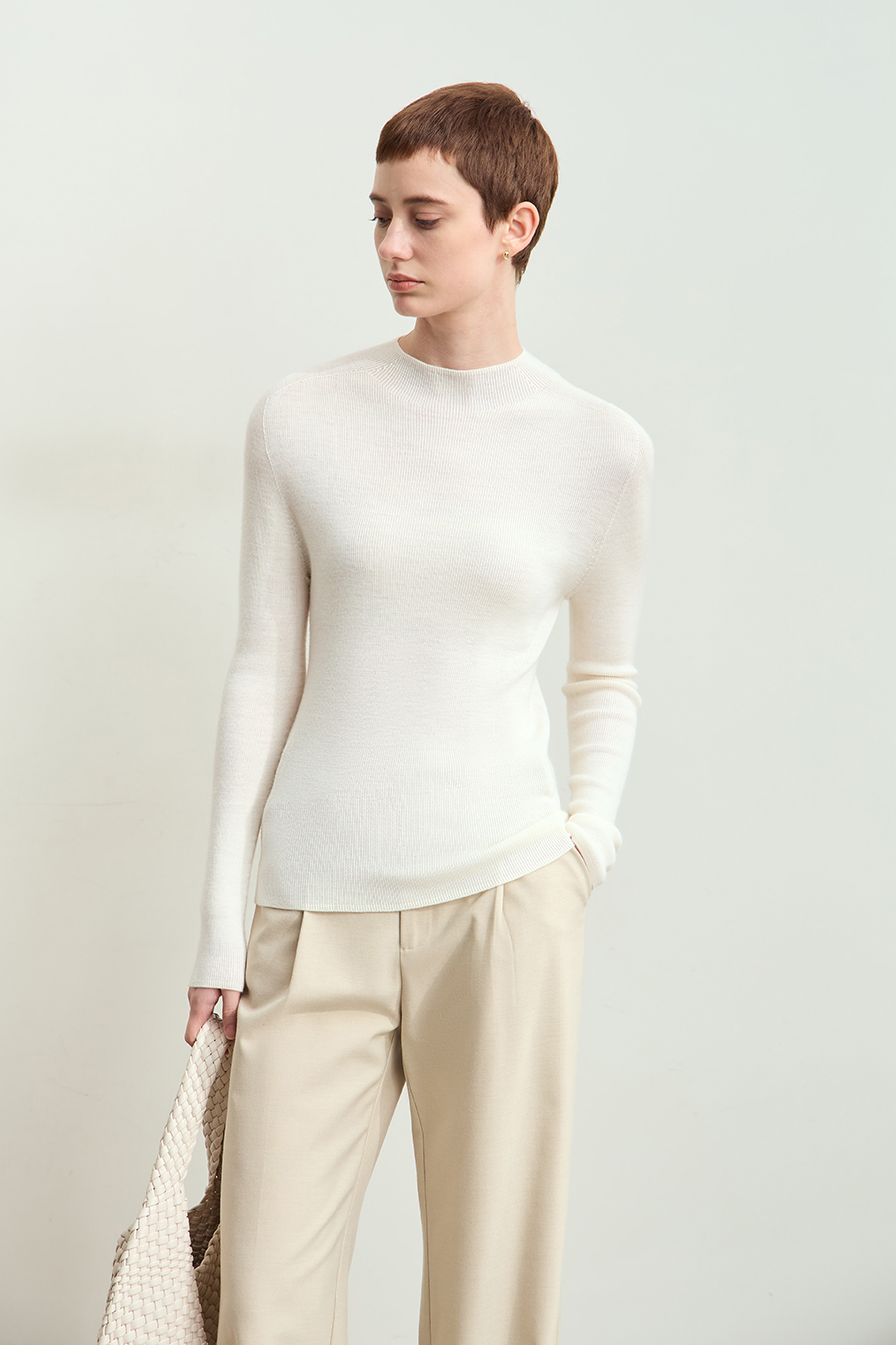 All Wool Seamless Sweater|AMII-AMII.com