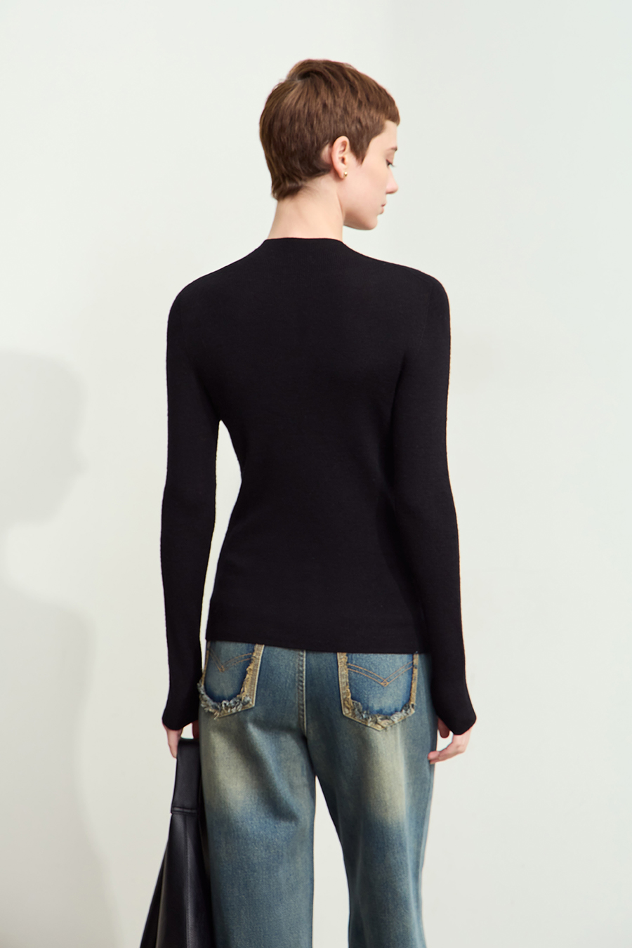 All Wool Seamless Sweater|AMII-AMII.com