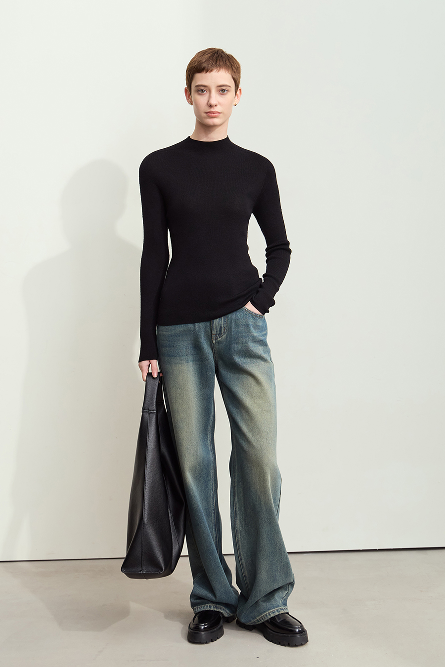 All Wool Seamless Sweater|AMII-AMII.com