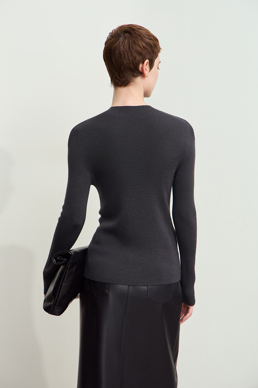 All Wool Seamless Sweater|AMII-AMII.com