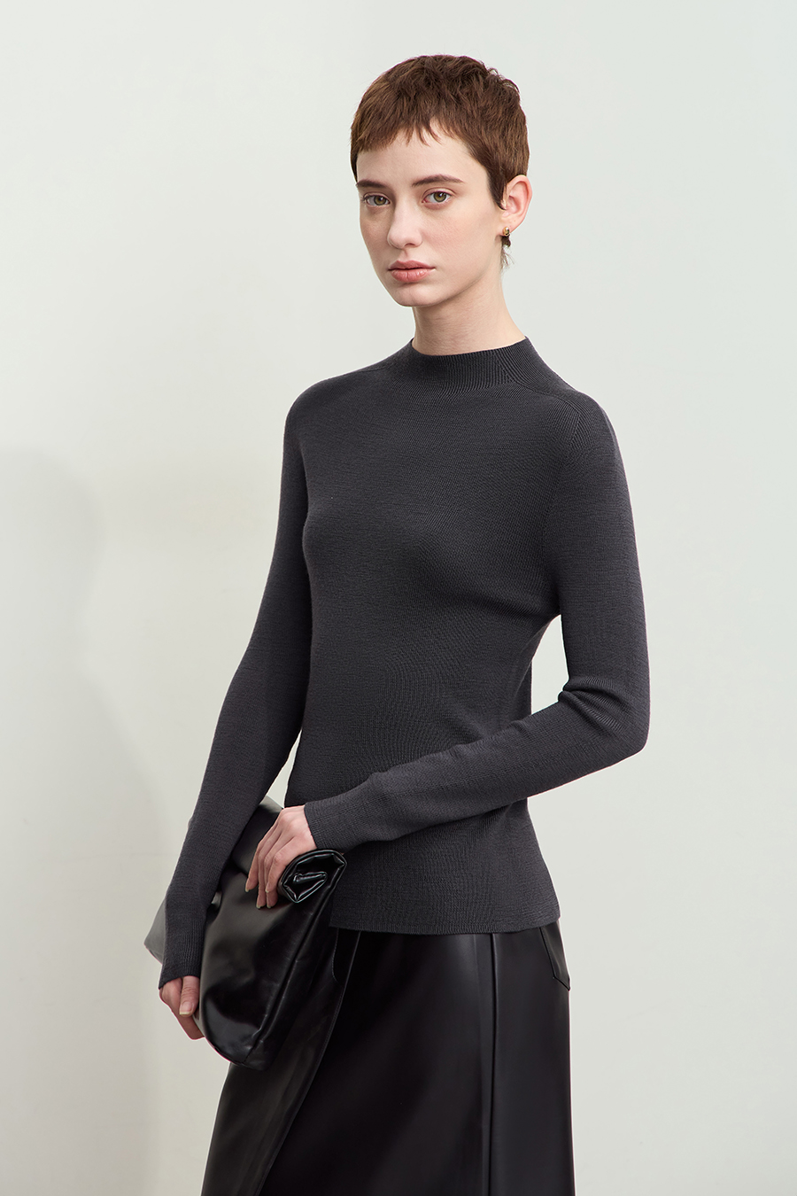 All Wool Seamless Sweater|AMII-AMII.com