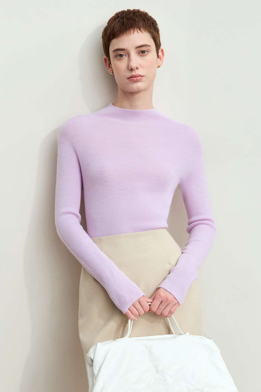 All Wool Seamless Sweater|AMII-AMII.com