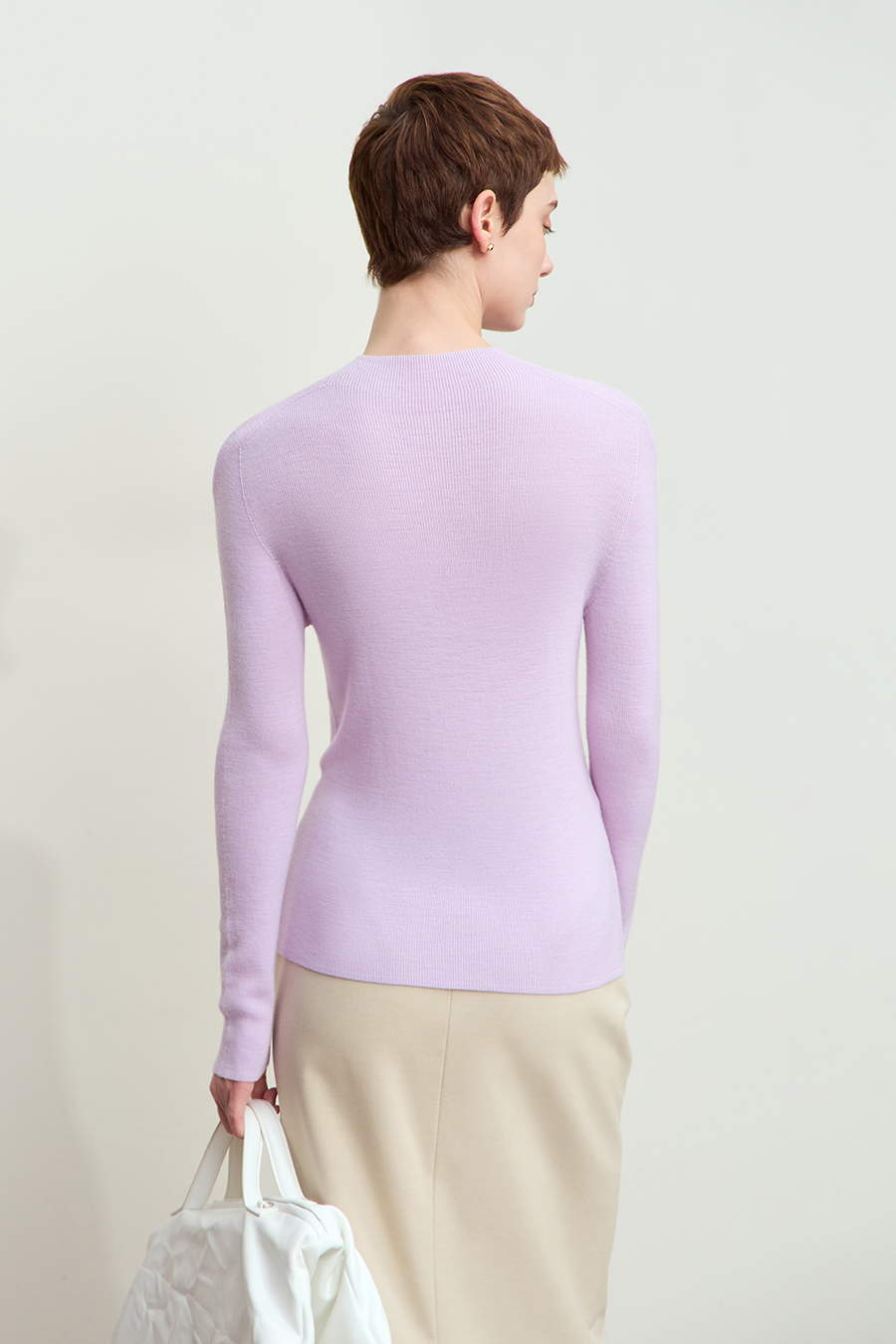 All Wool Seamless Sweater|AMII-AMII.com