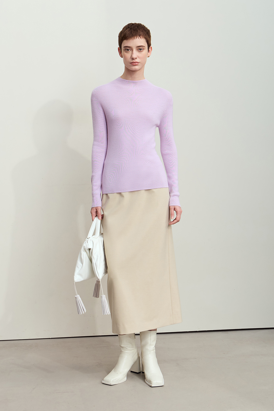 All Wool Seamless Sweater|AMII-AMII.com