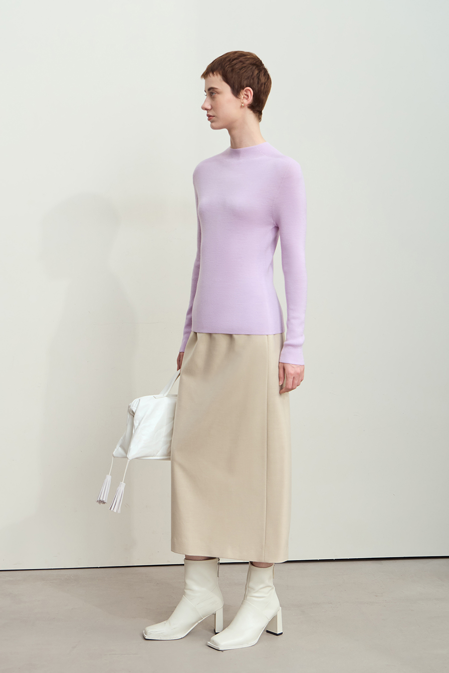 All Wool Seamless Sweater|AMII-AMII.com