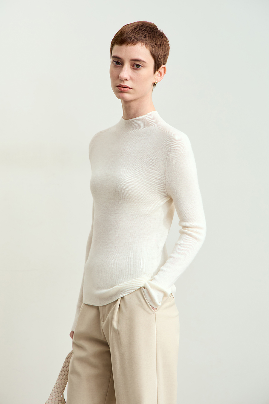All Wool Seamless Sweater|AMII-AMII.com