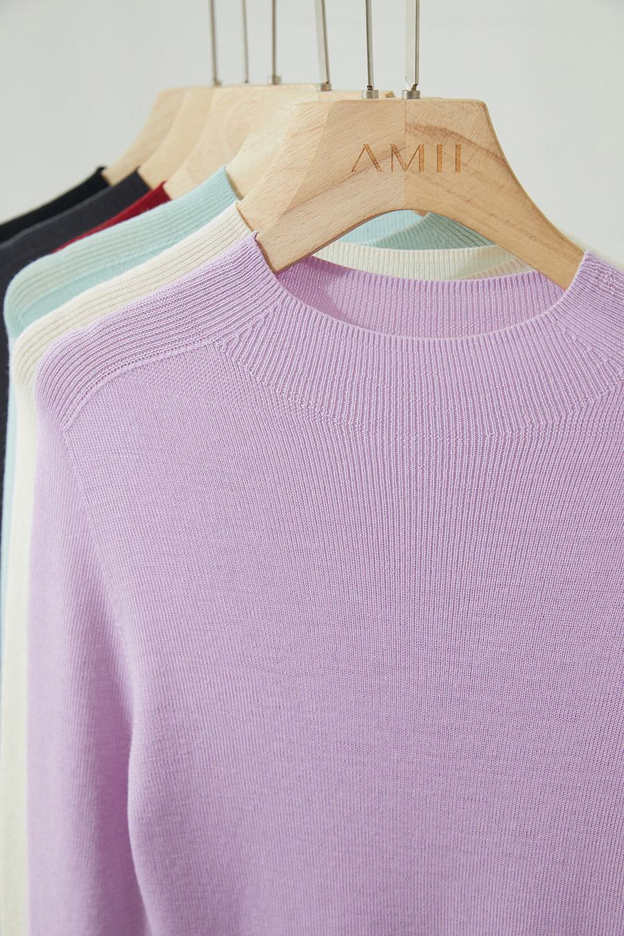 All Wool Seamless Sweater|AMII-AMII.com