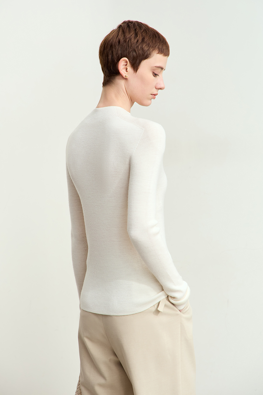 All Wool Seamless Sweater|AMII-AMII.com