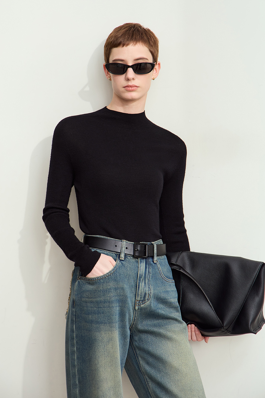 All Wool Seamless Sweater|AMII-AMII.com