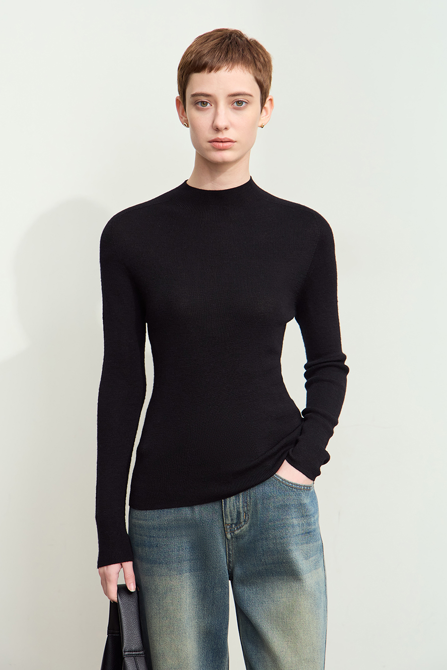 All Wool Seamless Sweater|AMII-AMII.com