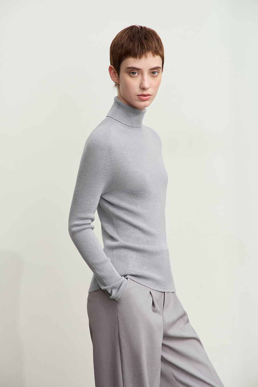 Seamless All - Wool Sweater|AMII-AMII.com
