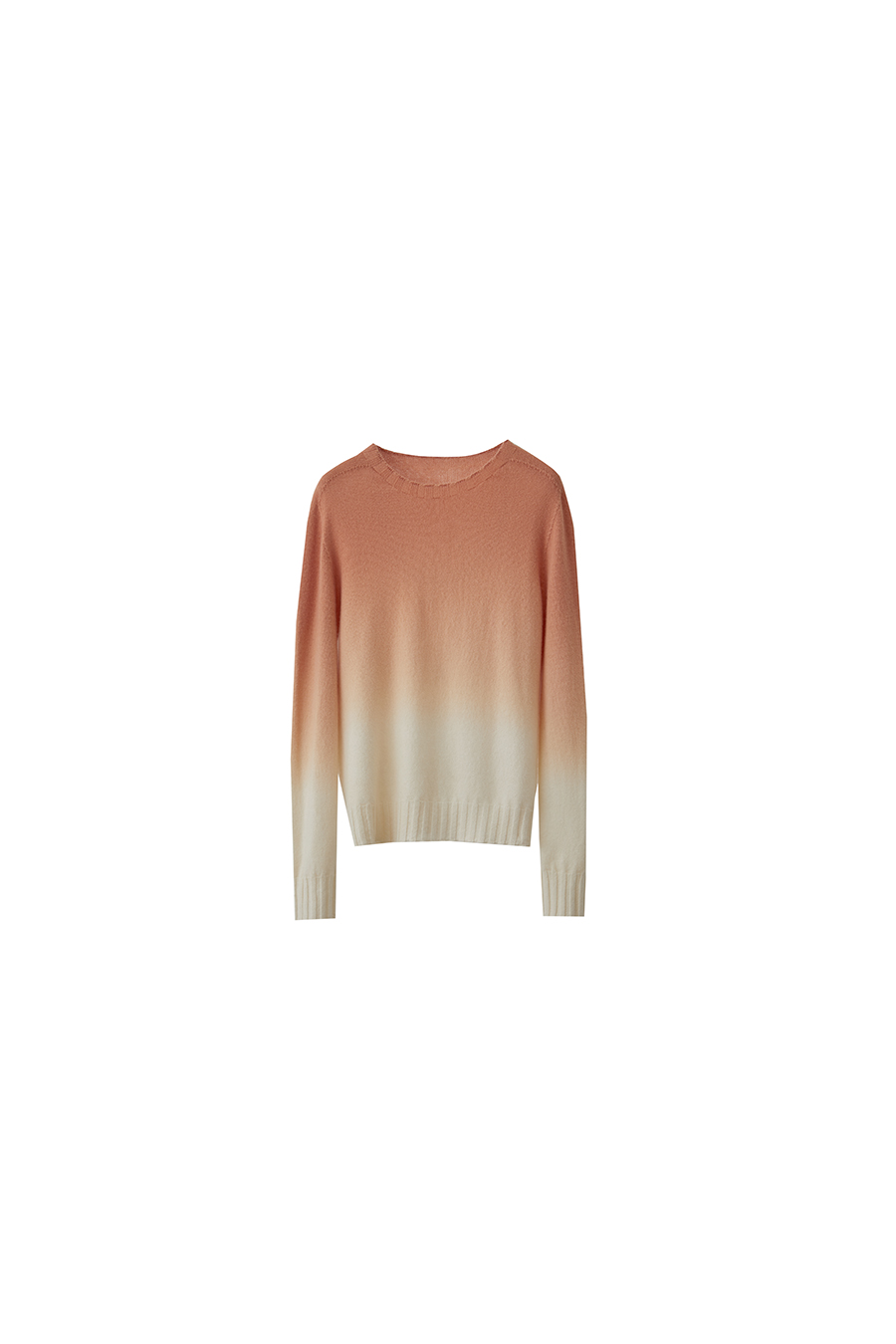 Crew Neck Seamless Ombre Sweater