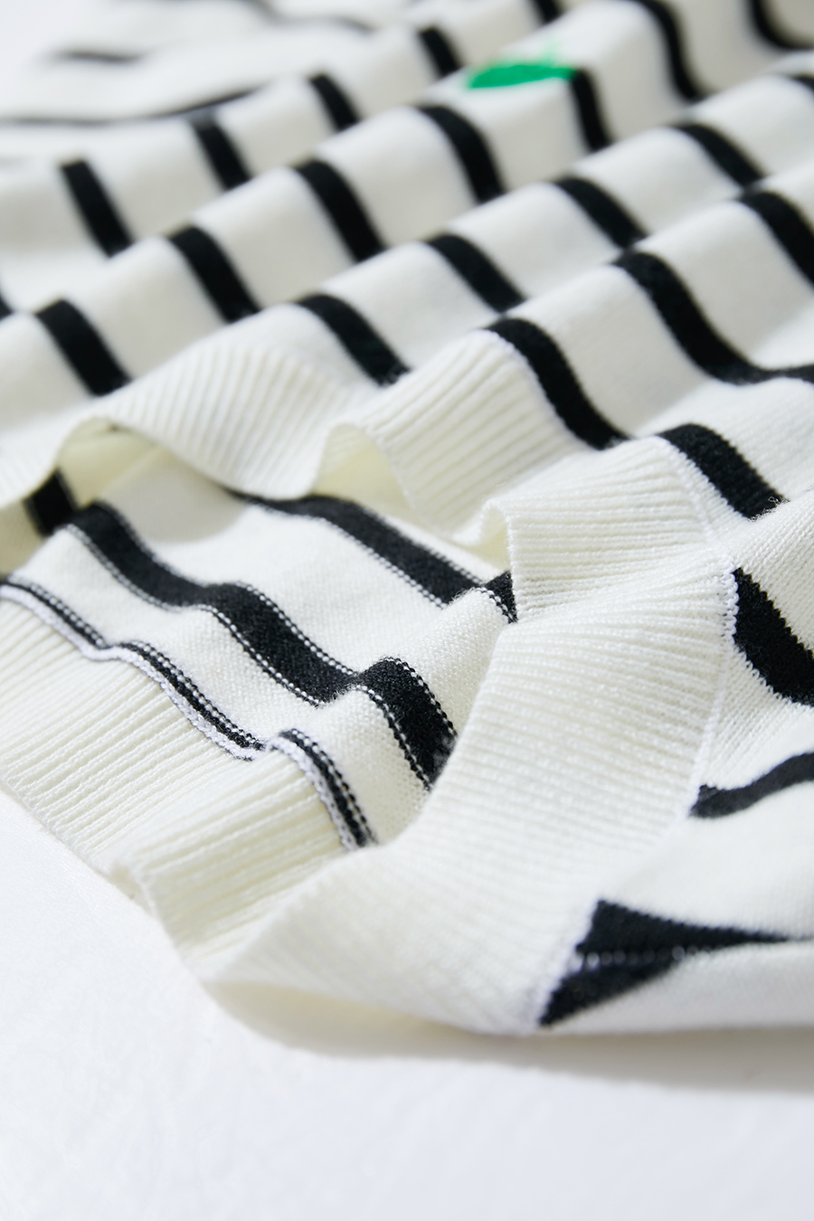 Color Block Embroidered Striped Sweater