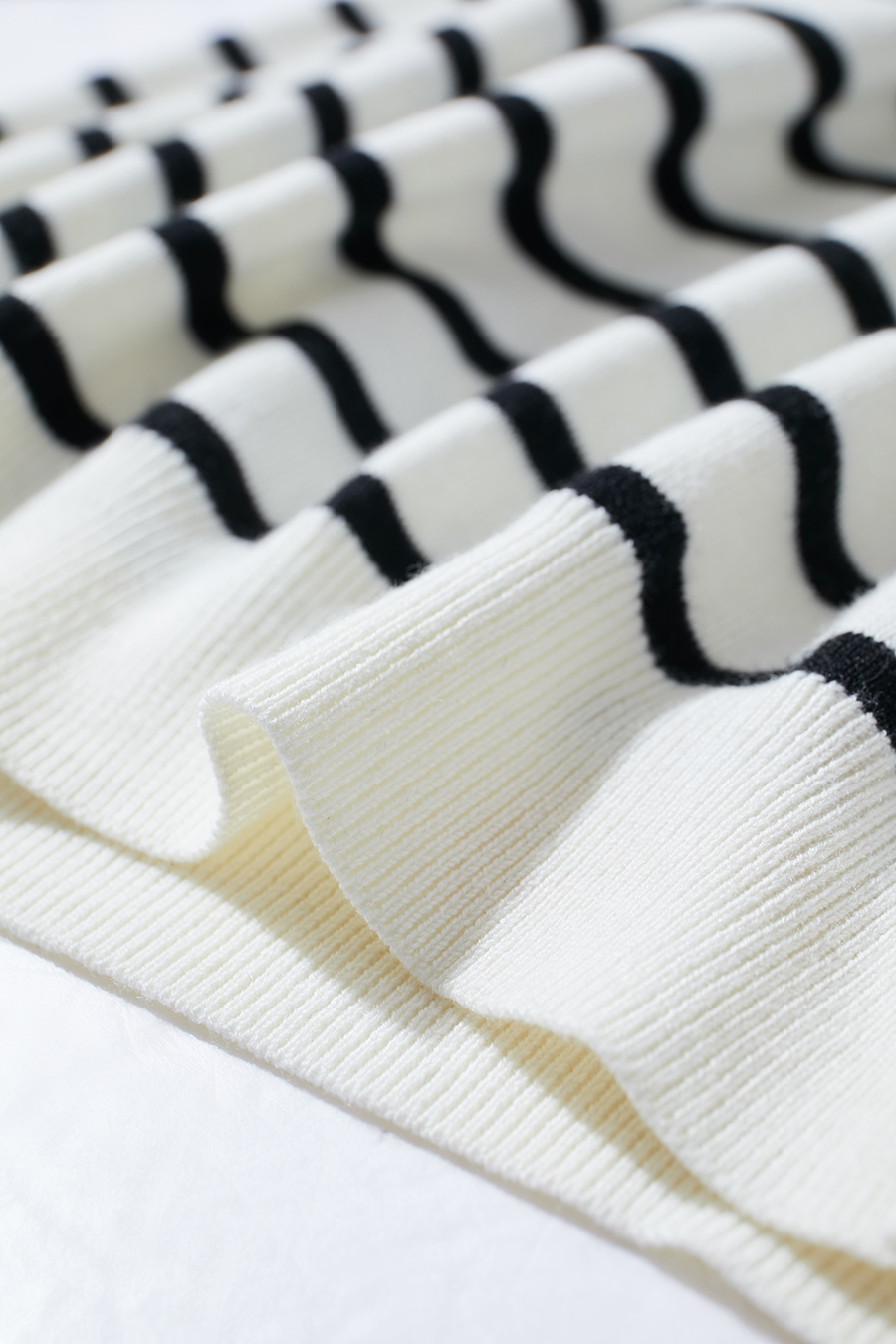 Color Block Embroidered Striped Sweater