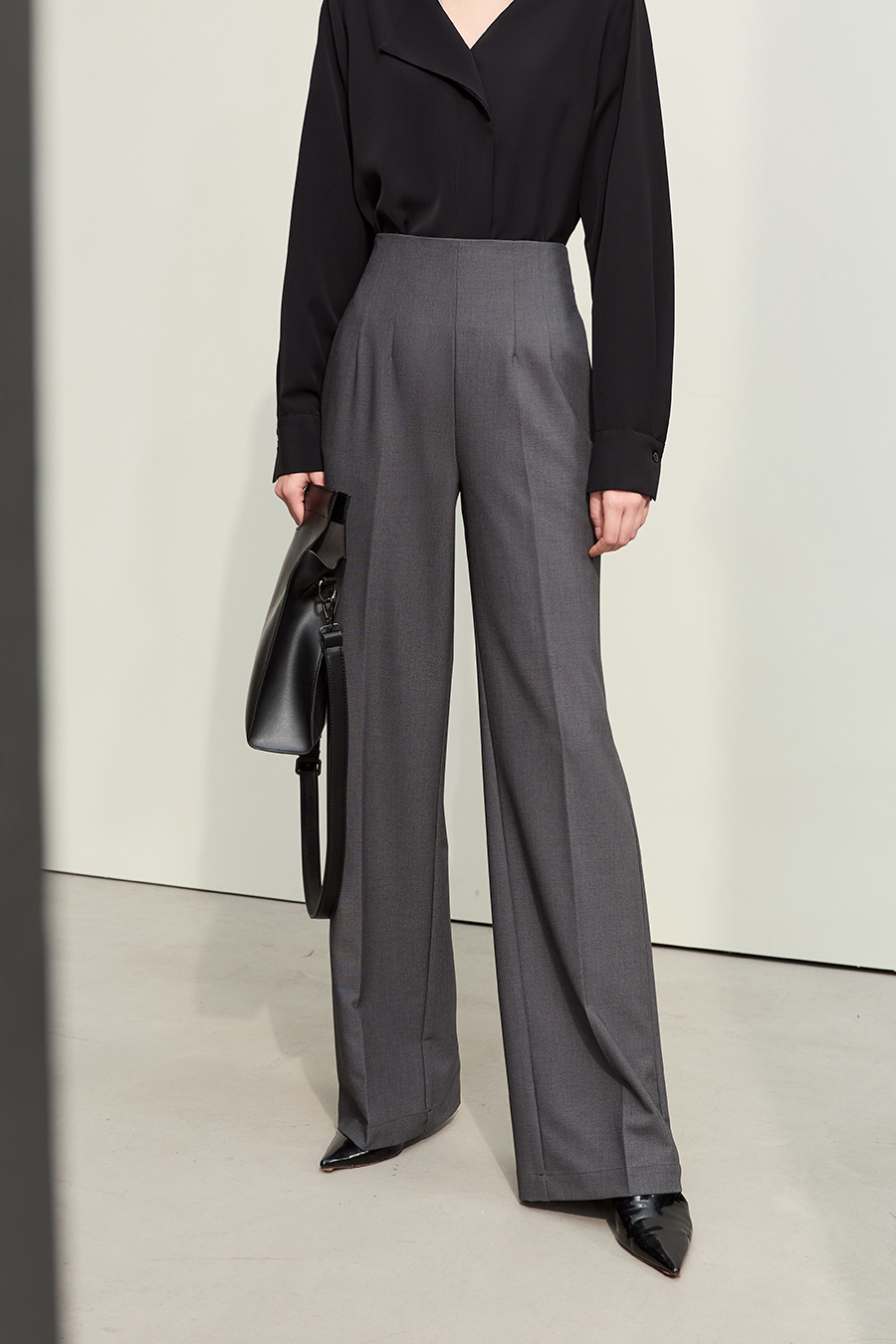High Waist Straight Wide Leg Pants