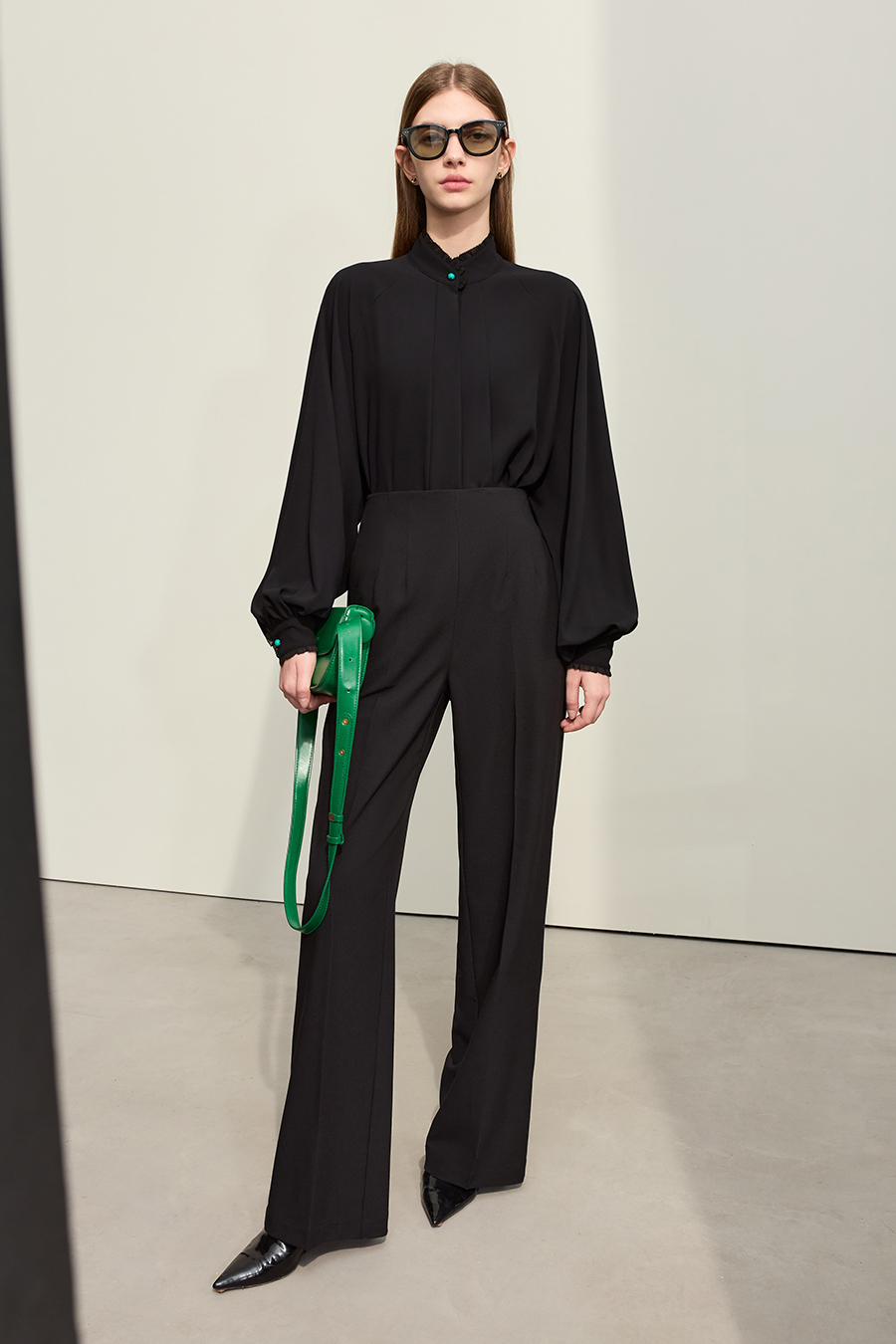 High Waist Straight Wide Leg Pants