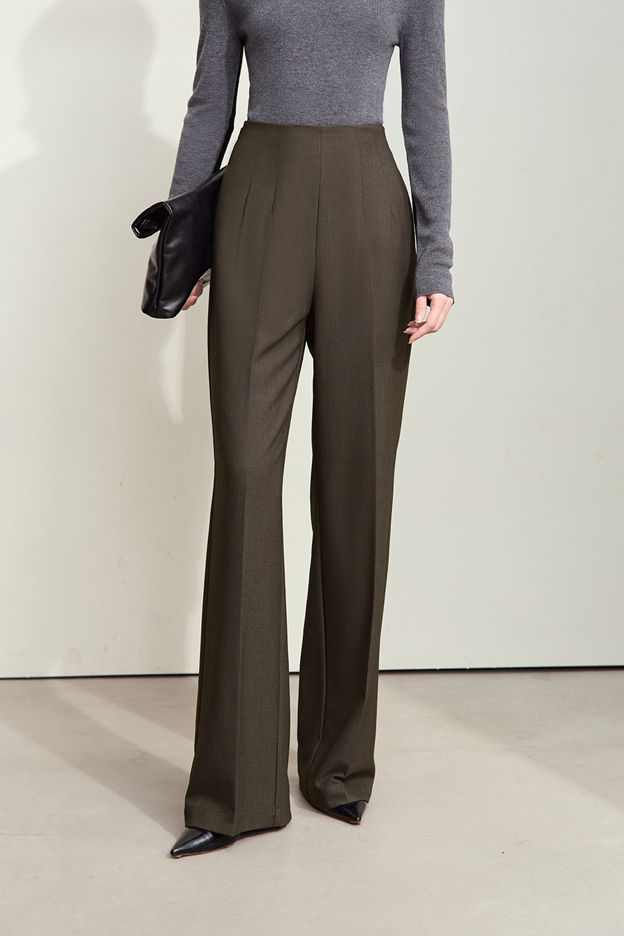 High Waist Straight Wide Leg Pants