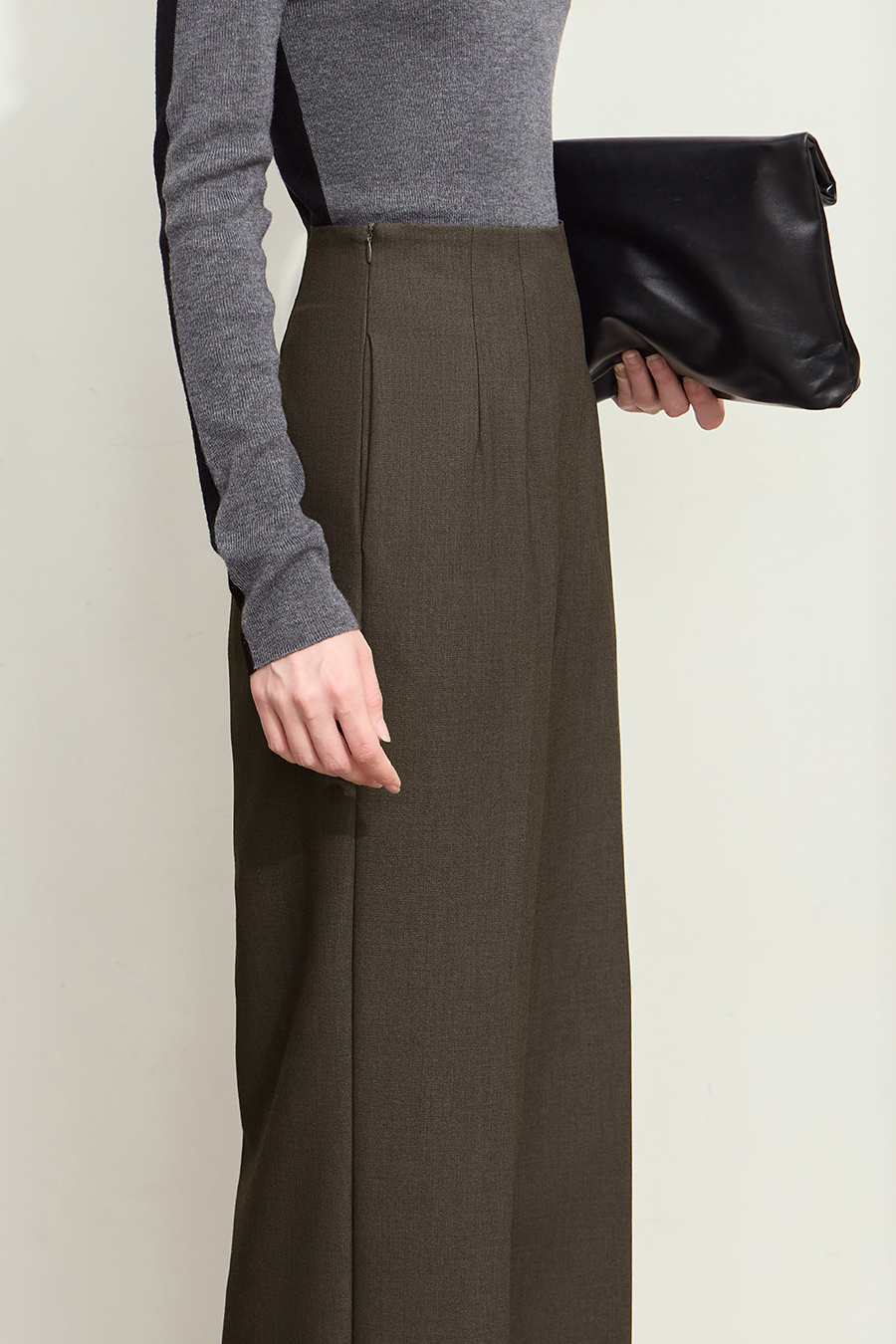 High Waist Straight Wide Leg Pants