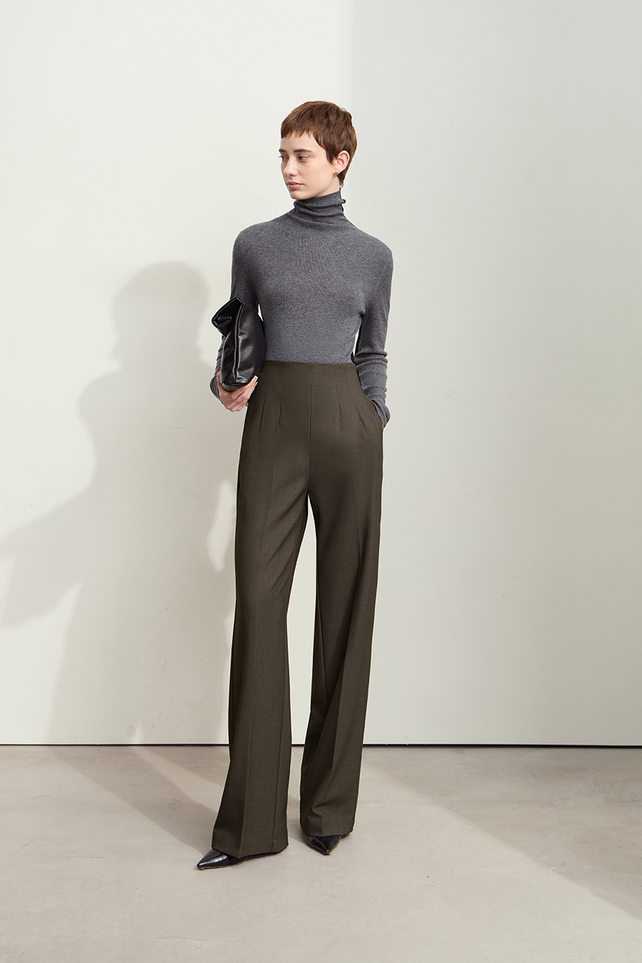 High Waist Straight Wide Leg Pants