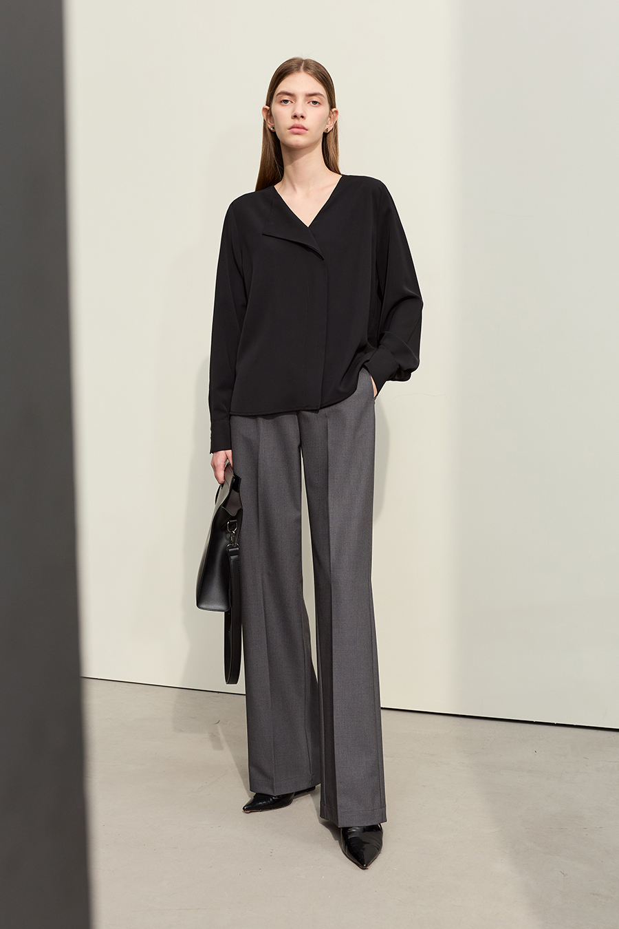 High Waist Straight Wide Leg Pants