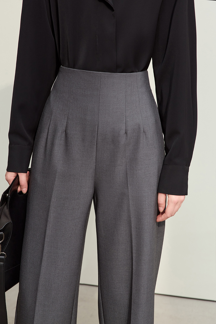 High Waist Straight Wide Leg Pants