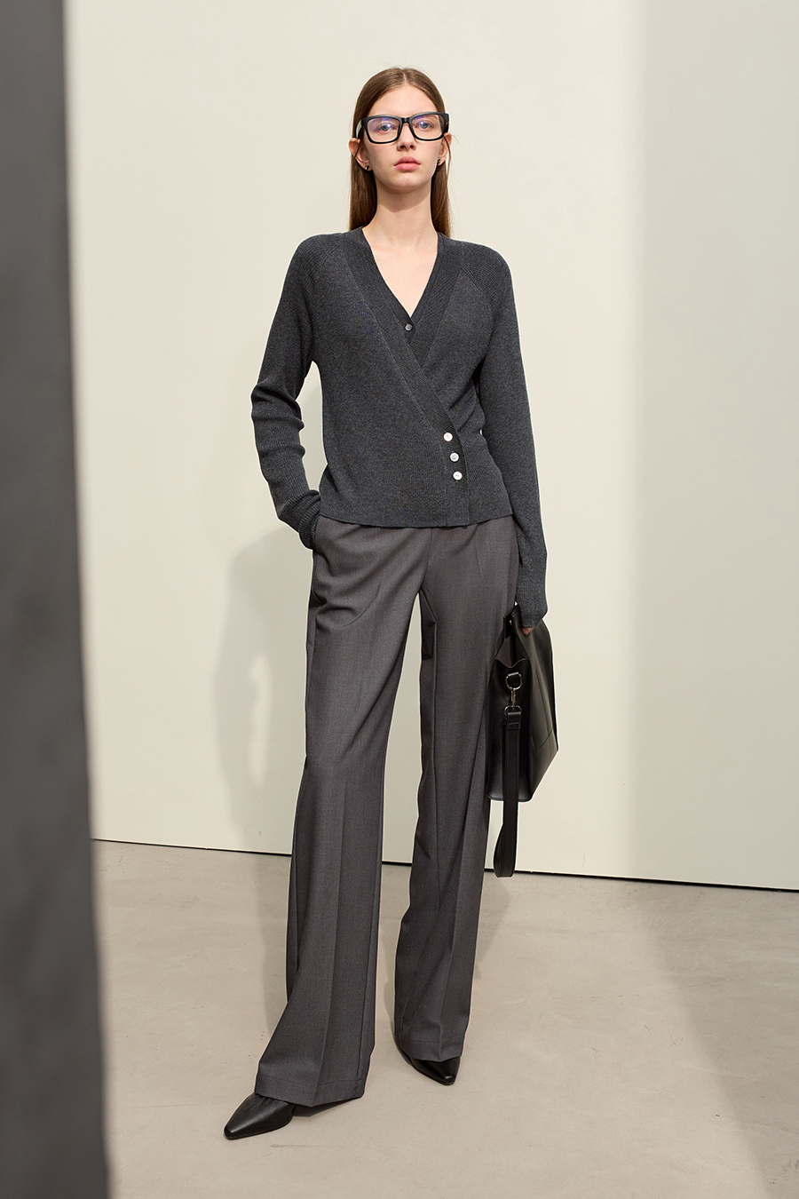 High Waist Straight Wide Leg Pants