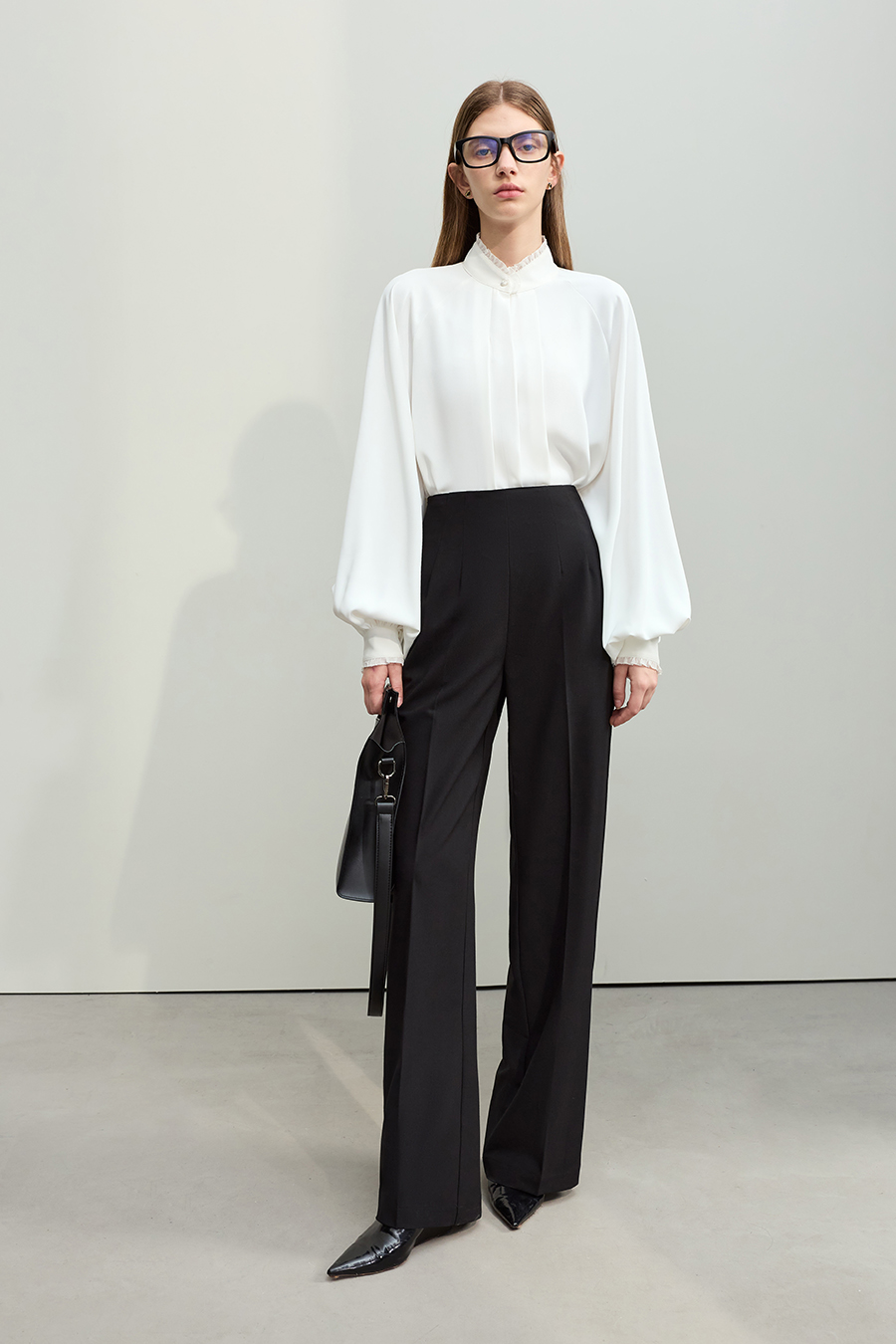 High Waist Straight Wide Leg Pants