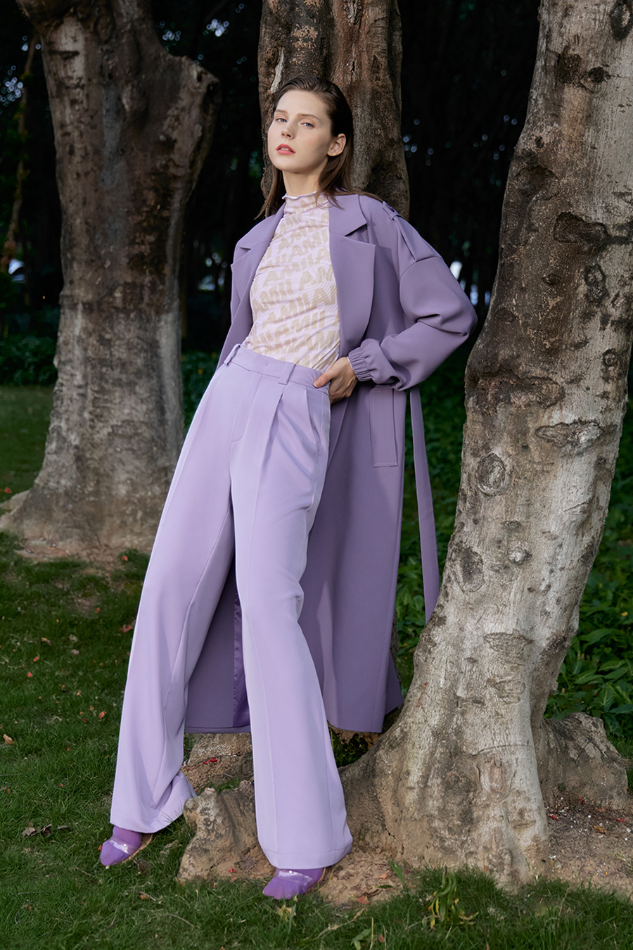 Letter Printed Slim Mesh T - Shirt|AMII-AMII.com