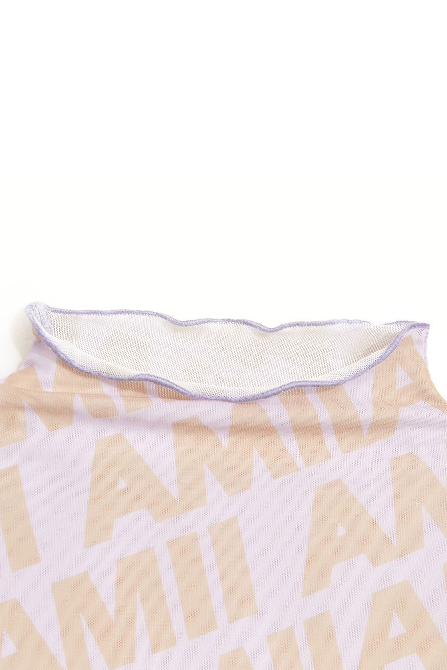 Letter Printed Slim Mesh T - Shirt|AMII-AMII.com