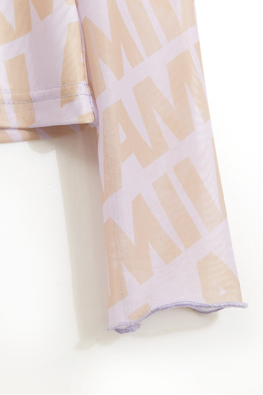 Letter Printed Slim Mesh T - Shirt|AMII-AMII.com