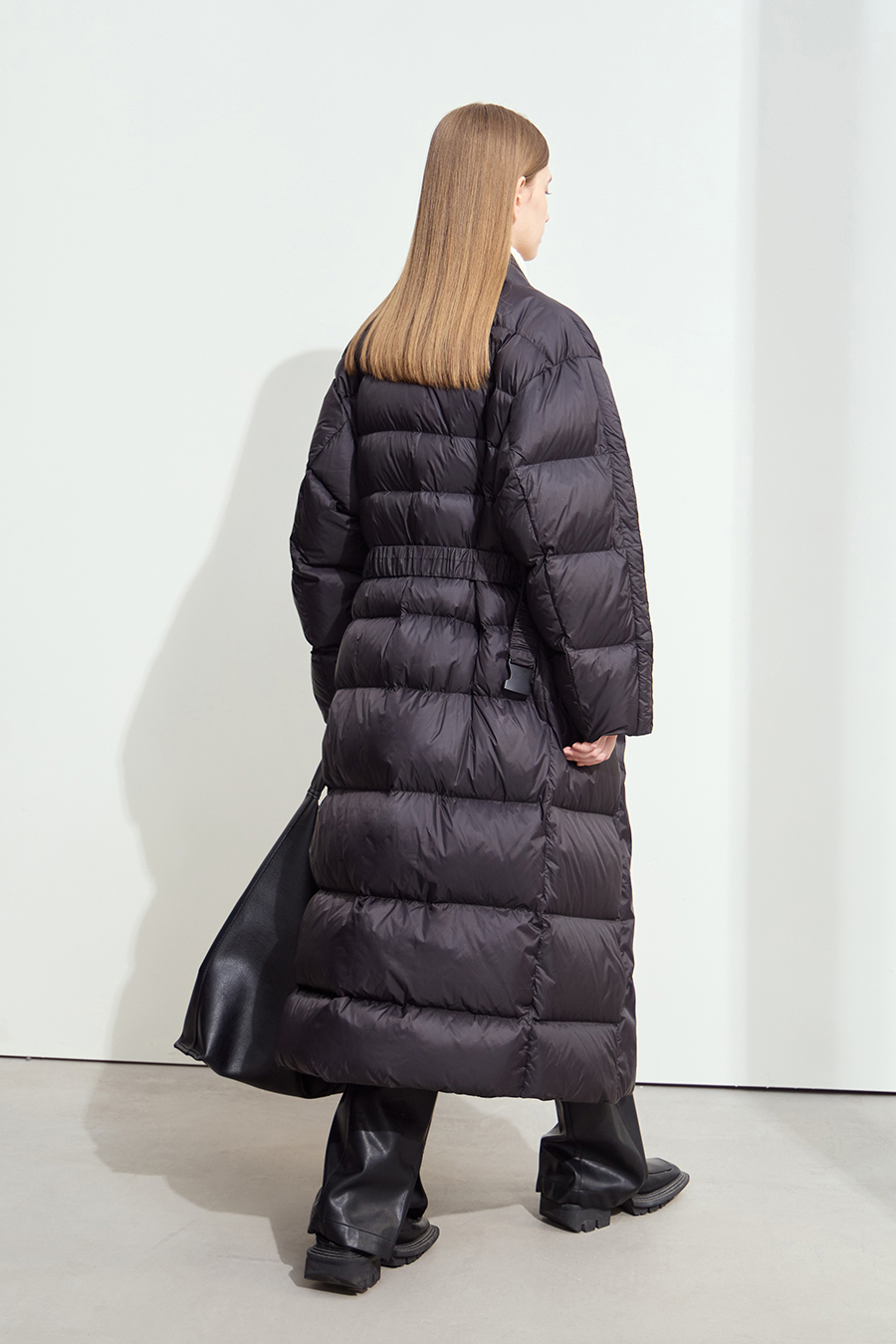 Belted Long Down Jacket|AMII-AMII.com