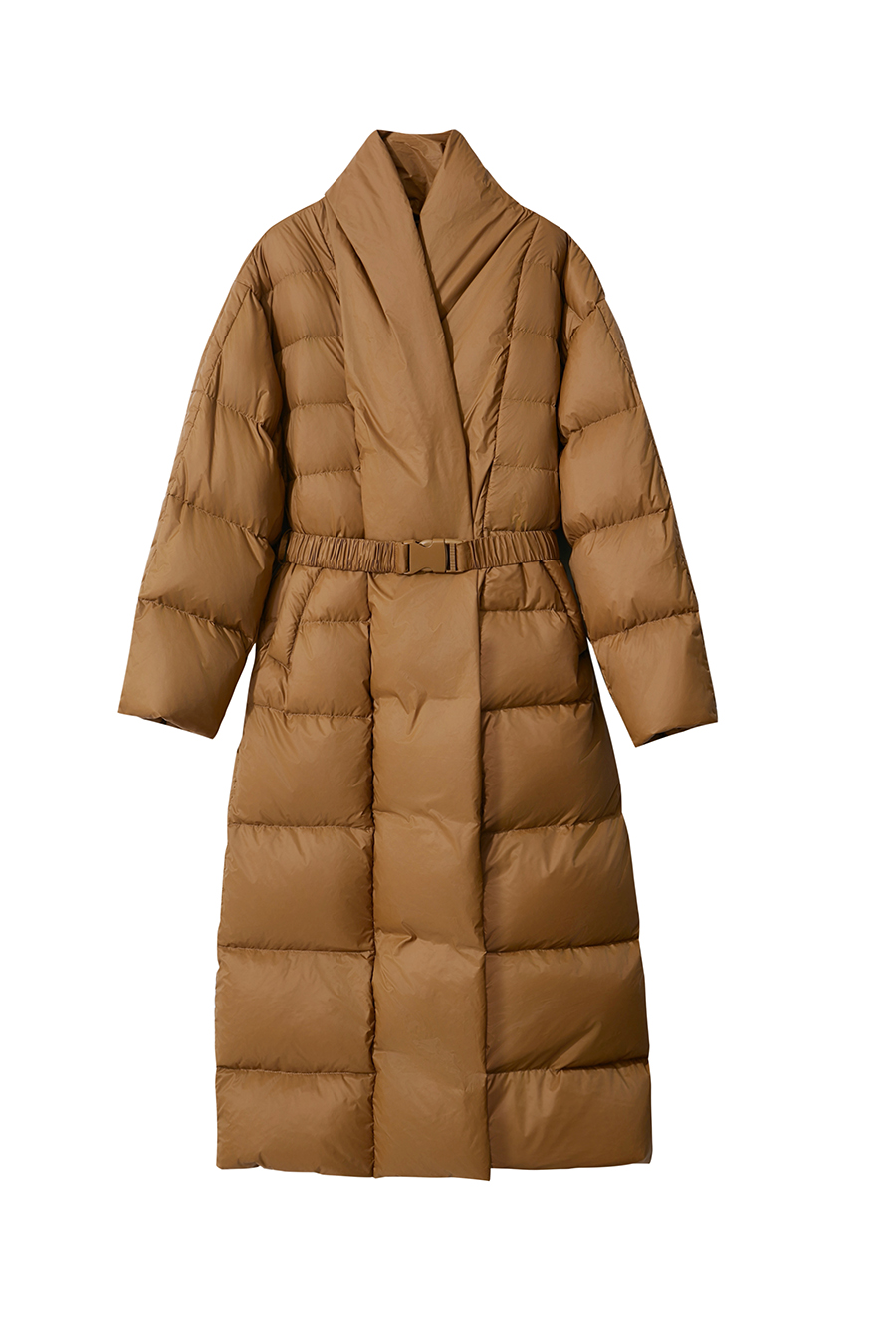 Belted Long Down Jacket|AMII-AMII.com