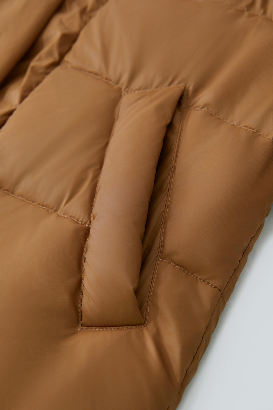 Belted Long Down Jacket|AMII-AMII.com