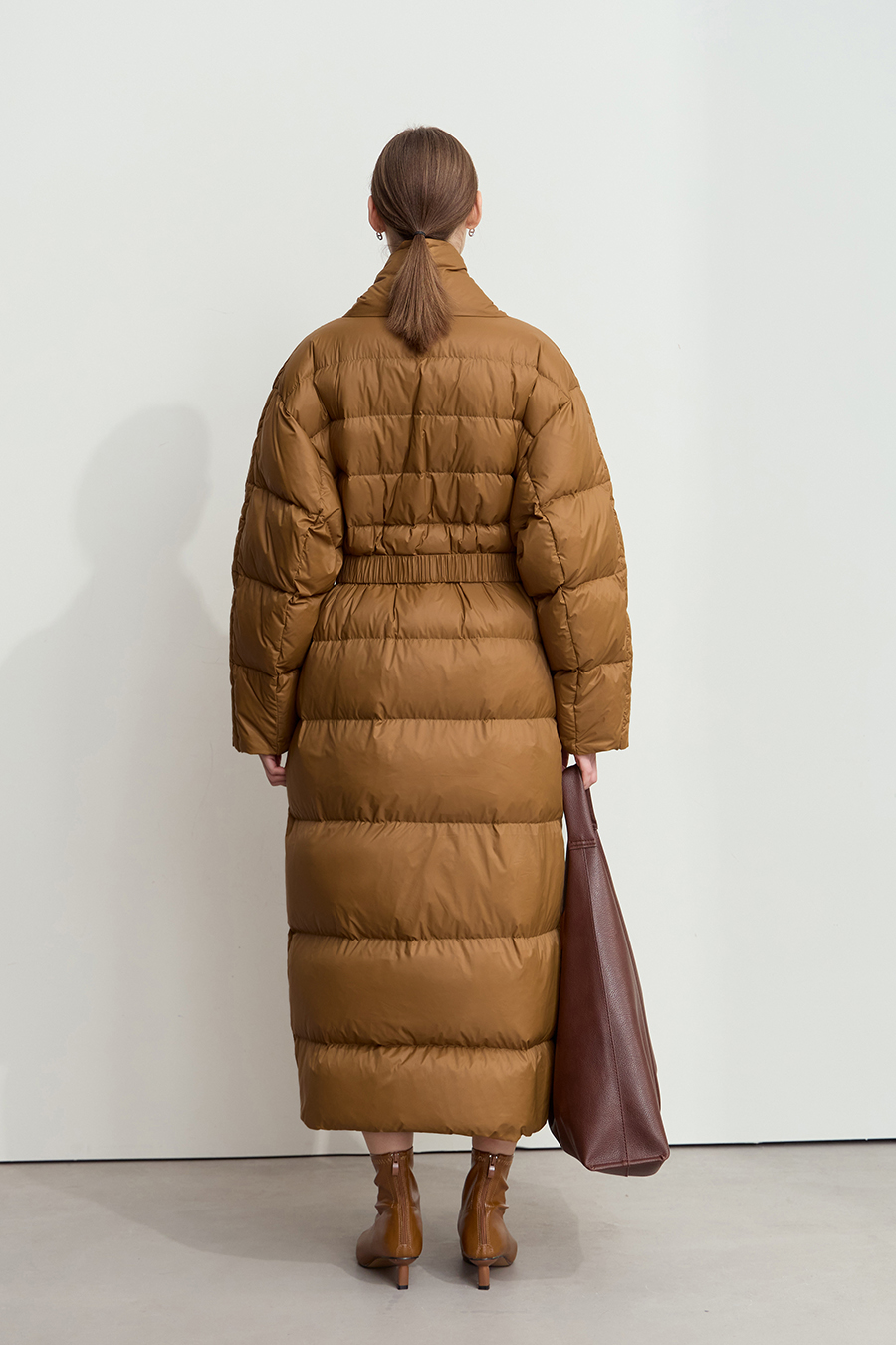 Belted Long Down Jacket|AMII-AMII.com