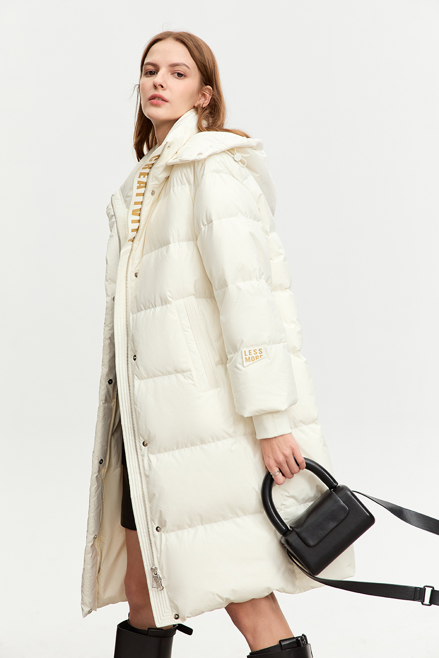 Printed Hooded Down Jacket|AMII-AMII.com