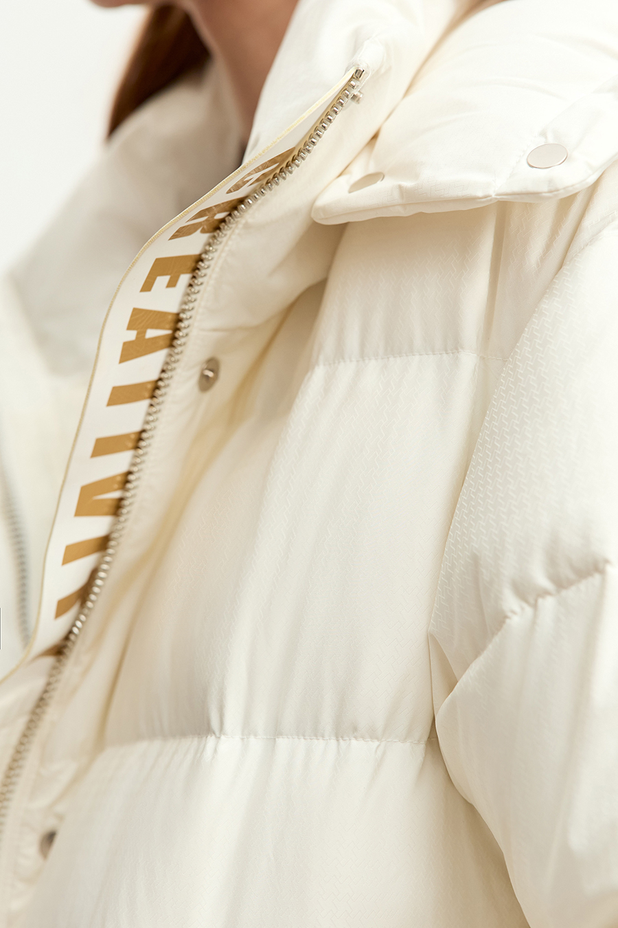 Printed Hooded Down Jacket|AMII-AMII.com