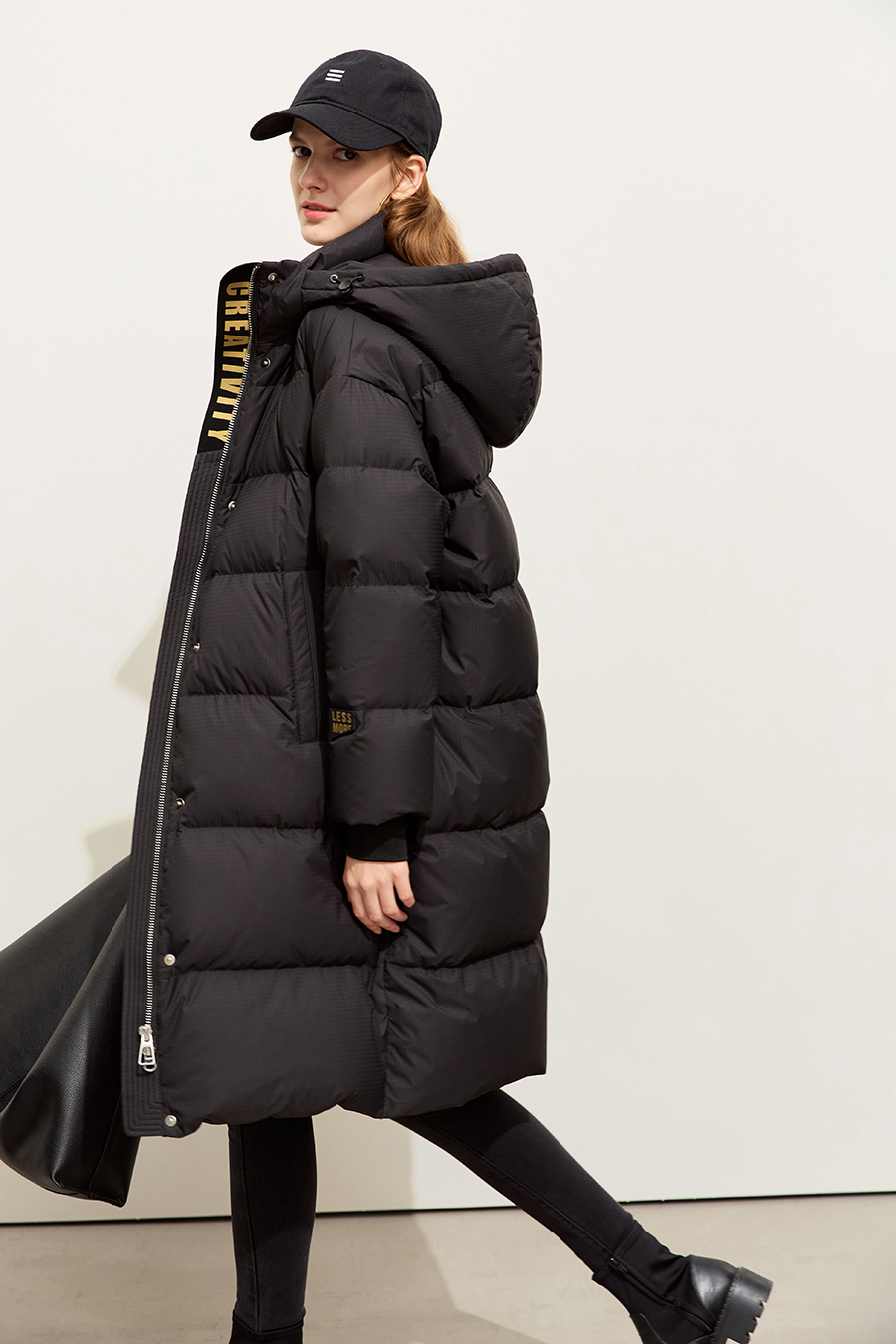 Printed Hooded Down Jacket|AMII-AMII.com