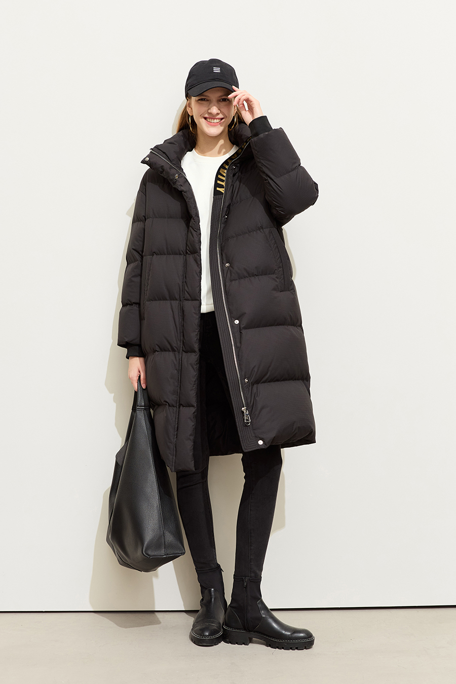 Printed Hooded Down Jacket|AMII-AMII.com