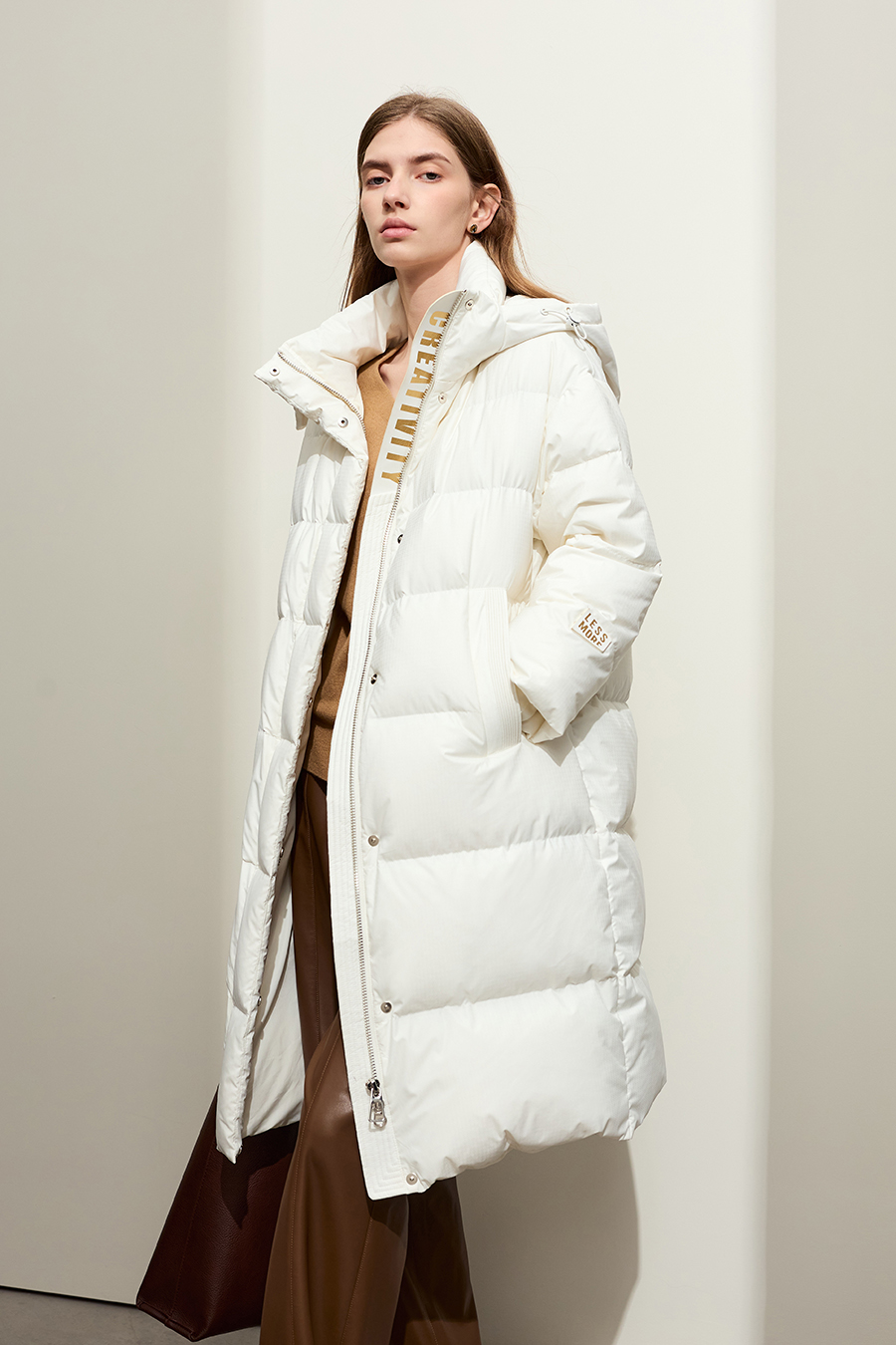 Printed Hooded Down Jacket|AMII-AMII.com