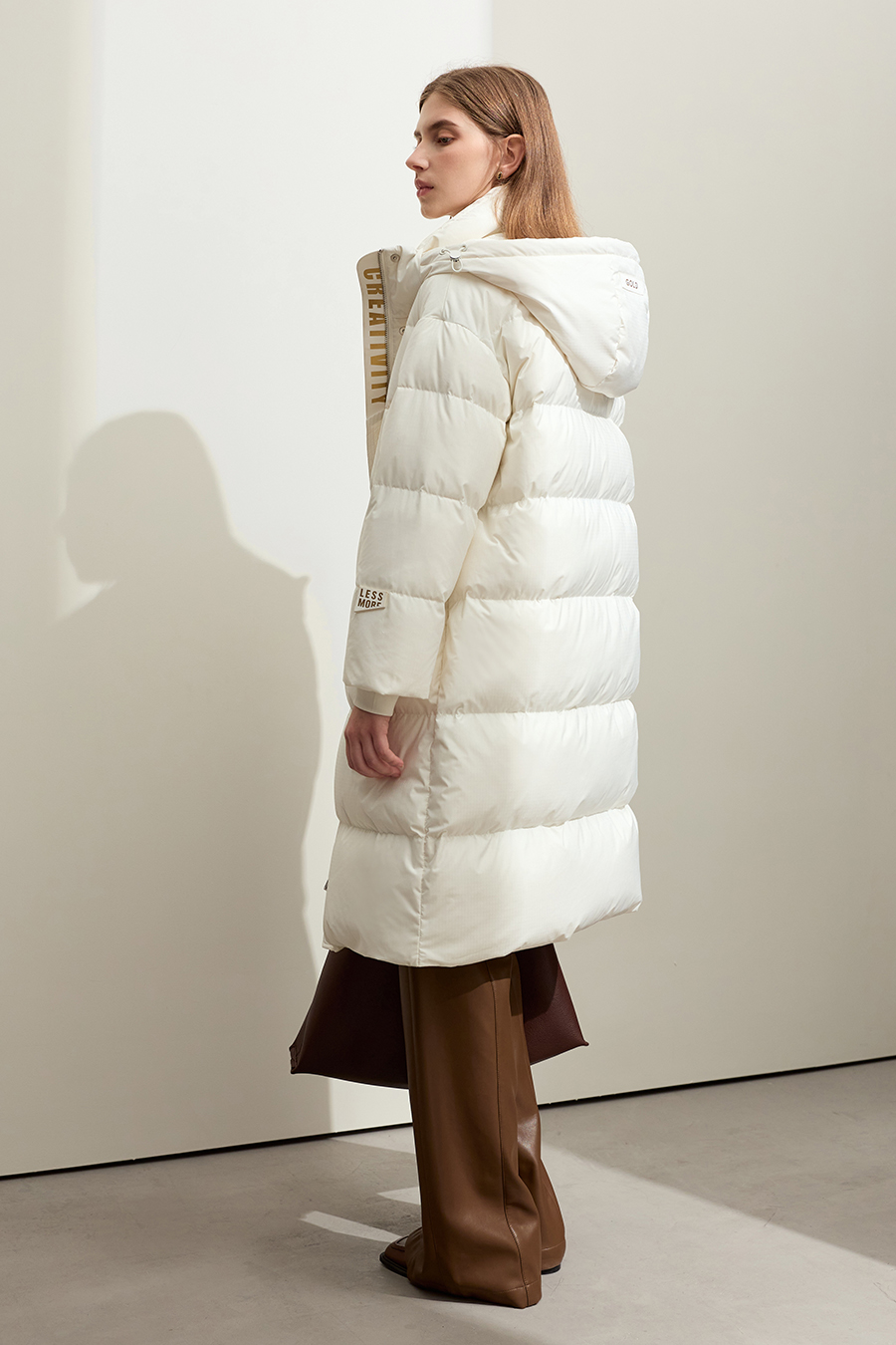 Printed Hooded Down Jacket|AMII-AMII.com